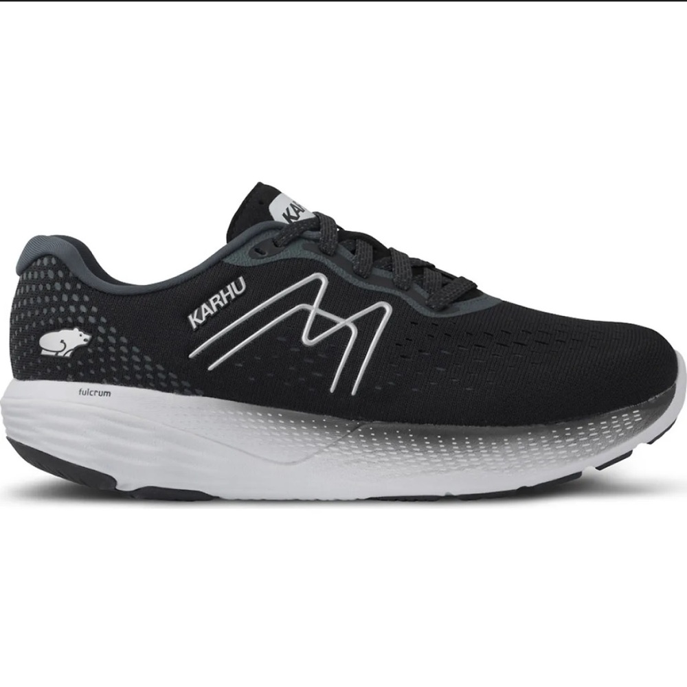 KARHU Womens Ikoni Ortix 2.0 Black White Silver Running Shoes Active Gym Size 8
